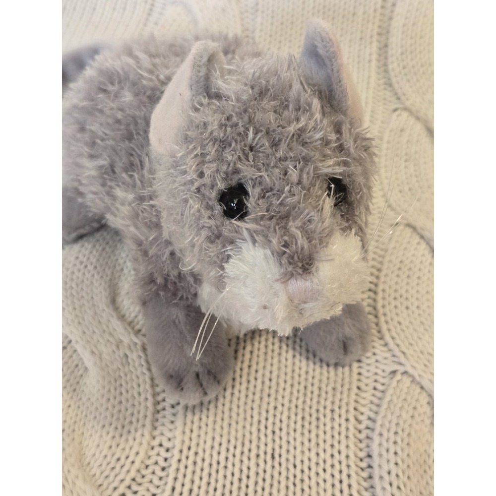 Douglas Cuddle Toys Gray Mouse Plush Stuffed Animal White Belly Long Tail 11" - Picture 3 of 11